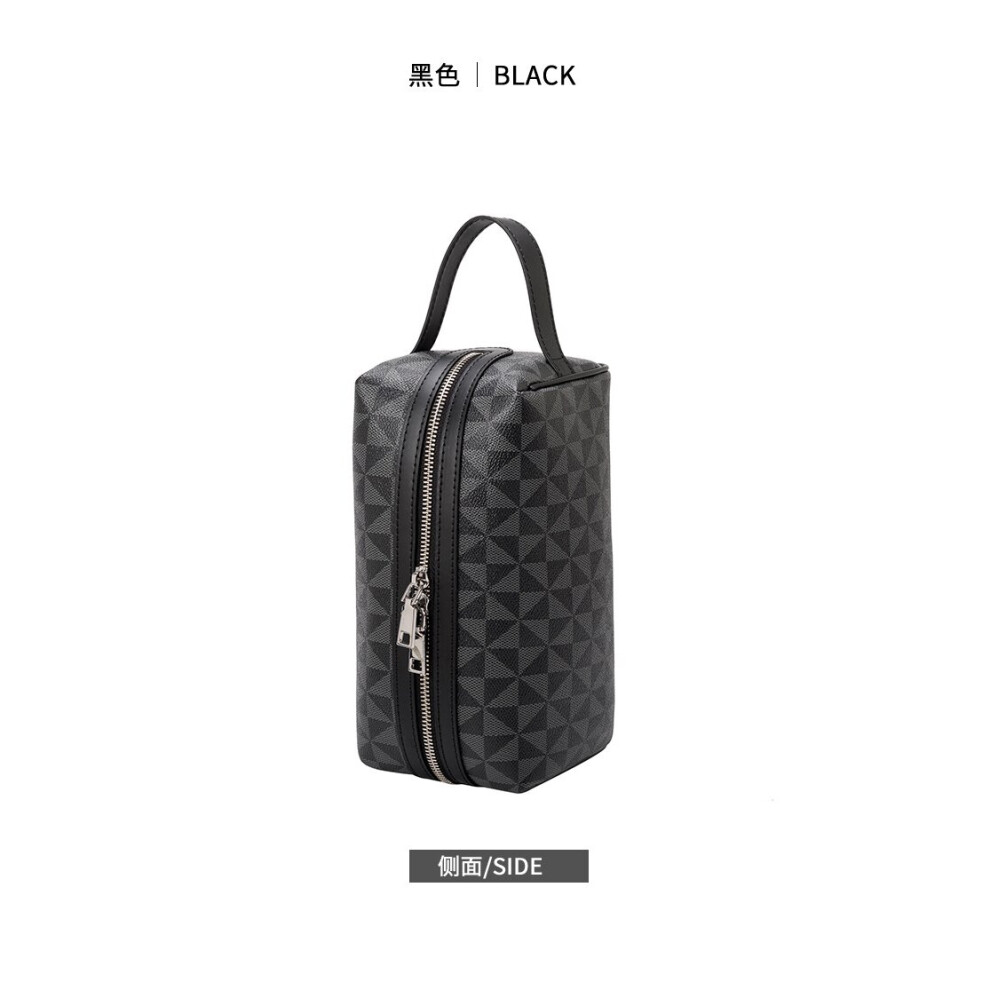 Black Cosmetic Bag Desktop Finishing Small Items Storage Bag Handbag Cosmetic Wash Bag Womens Bag