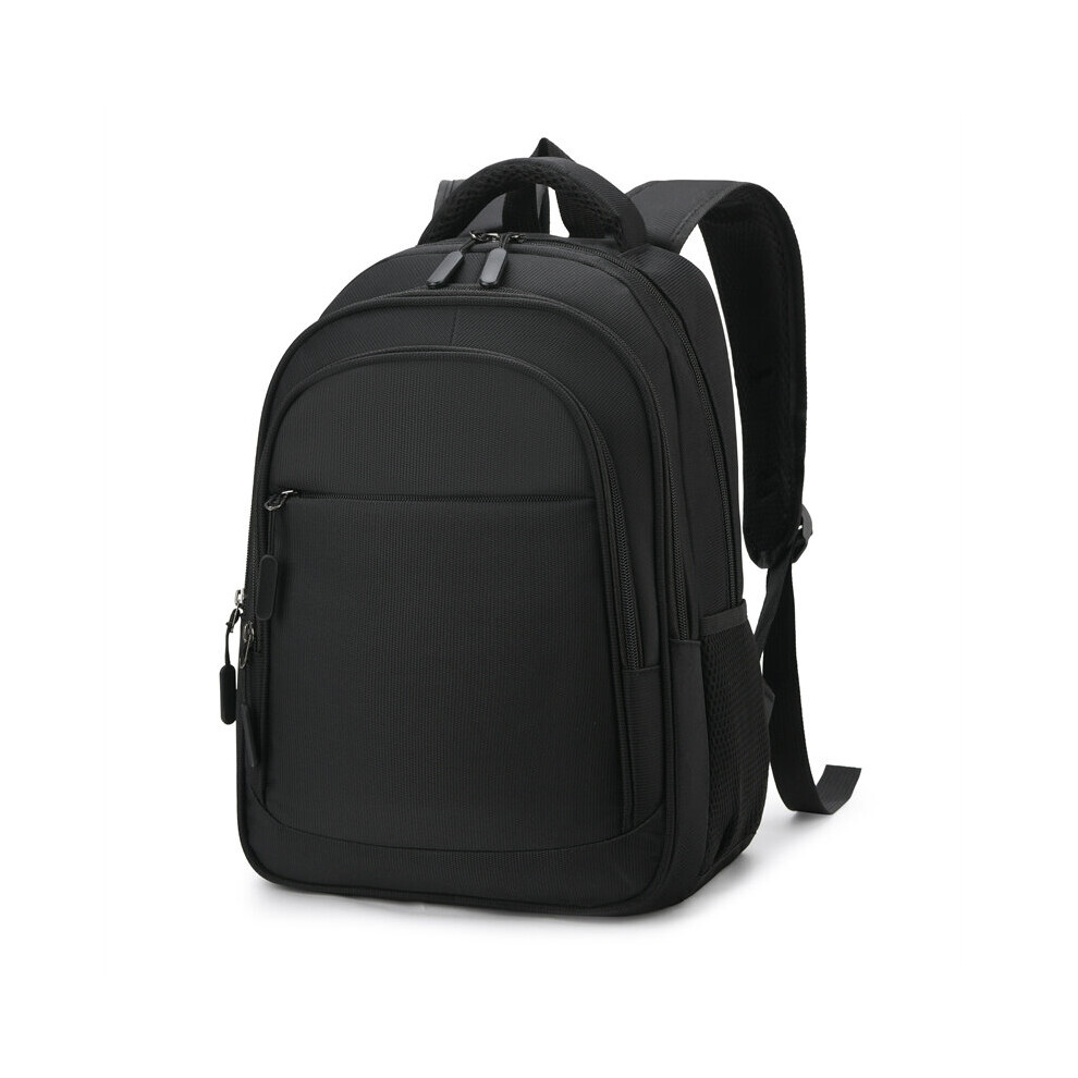 Backpack For Men Waterproof Nylon Bag For Laptop 15.6 Inches Business Solid Rucksack Man Travel Bagpack Black 885655990216