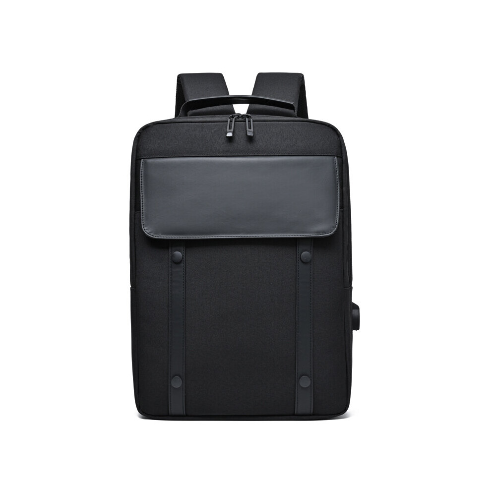 Mens Backpack Business Large-Capacity 15.6 Inch Laptop Bag Tide Student Schoolbag Outing Leisure Travel Bags Male With Usb Black 885655985175