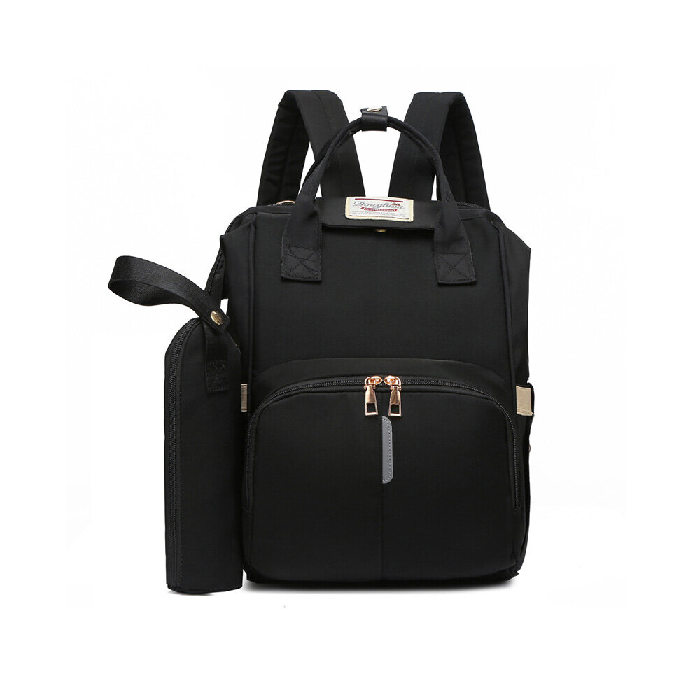 Practical Maternity Nappy Bag Stroller Bolsa Large Capacity Baby Travel Backpack Mommy Nursing Bag Baby Care Changing Diaper Bag Black