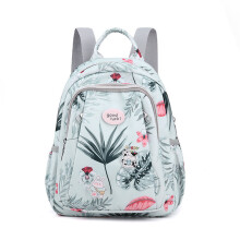 Waterproof Nylon Backpack For Mom And Baby Printed Big Diaper Mommy Bag Lightweight Women Handbags Dry Wet Separation Bag