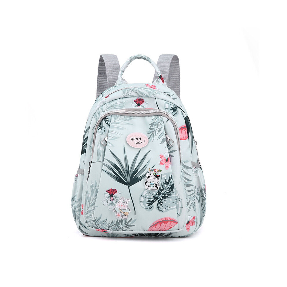 Waterproof Nylon Backpack For Mom And Baby Printed Big Diaper Mommy Bag Lightweight Women Handbags Dry Wet Separation Bag Multicoloured