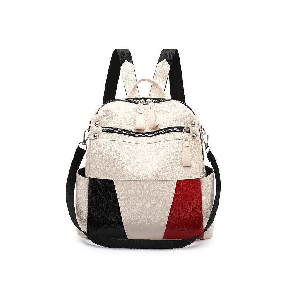 PU Leather Women Backpack Travel female Backpack Large Capacity School Bags for Teenage Girls Patchwork Mochila bagpack bolsas-image-OPC-PBWTX2T-NEW