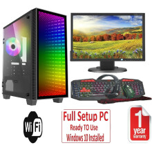 Gaming PC Intel Core i5 16GB RAM 1TB HDD +128GB SSD PC Bundle &speakers - Refurbished