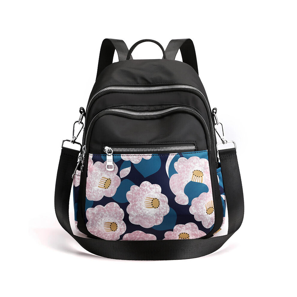 Nylon Women Business Laptop Backpacks Floral Print Ladies Travel Bags School Backpack Female Vintage Young Girls Bags-image-OPC-PBWTZDJ-NEW
