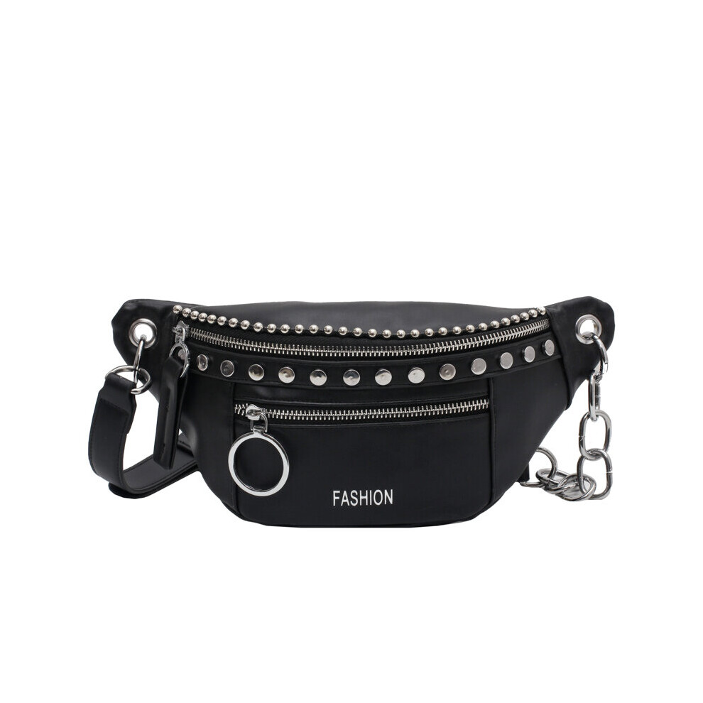 Vintage Rivet Women Shoulder Bag Retro Crossbody Bags For Women Leather Handbag Hand Bags Solid Waist Pack-image-OPC-PBWTYTC-NEW