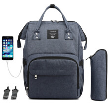 Mummy bag USB Diaper Bag Baby Care Large Capacity Mom Anti-theft Backpack Mummy Maternity Wet Bag Waterproof Baby Pregnant Bag
