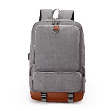 Mens Backpack Canvas College School Backpacks USB Charge 15.6 Inch Laptop Backpacks Travel Business Work Male Backpack