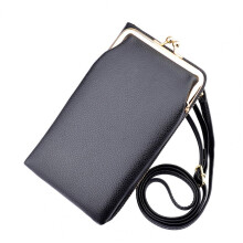 Women Crossbody Bag Lychee Texture Zipper Messenger Bag Faux Leather Waterproof Multipurpose Phone Bag for Party Wedding Banquet