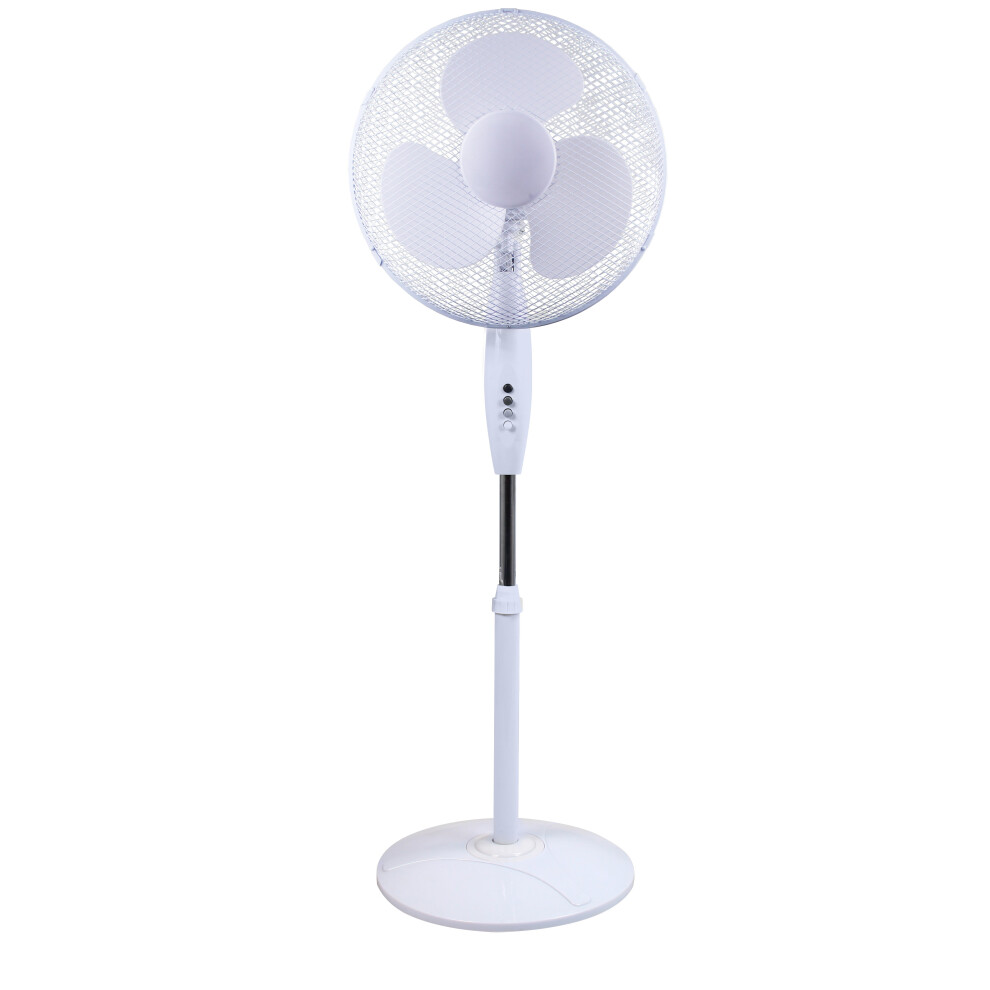 16" Floor Standing Oscillating Fan 3 Speed Electric Pedestal Round Base