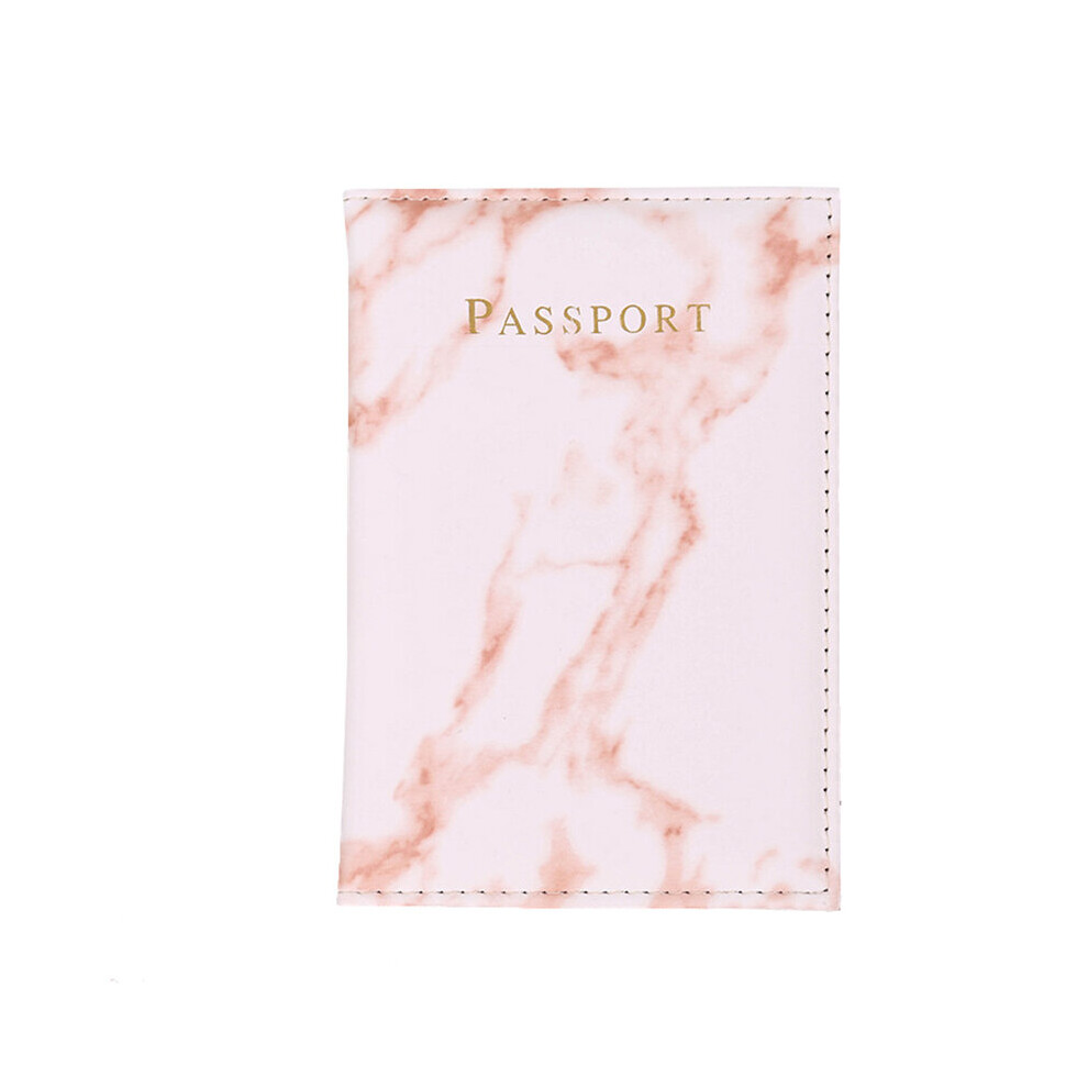 Marble Travel Passport Case ID Cover Transparent Mezzanine Portable PU Leather Passport Business Protective Case