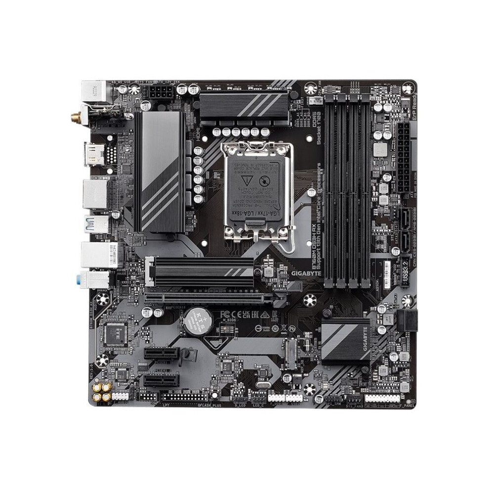 Gigabyte B760M DS3H Ax Scheda Madre - Supporta Processori Intel Core 14ª Generazione, Vrm Digitale A 6+2+1 Fasi, Fino A 7600Mhz DDR5 (Oc), 2X Pcie 4.0 M.2, Wi-Fi 6E, Lan 2.5Gbe, Usb 3.2 Gen 2-image
