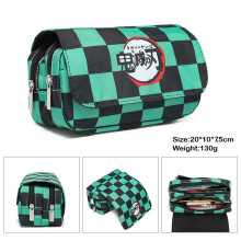 Anime Demon Slayer Cosplay Kimetsu No Yaiba Kamado Tanjirou Zipper Student Stationery Bag Wallet School Season Gift