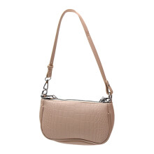 Zipper PU Leather Single Shoulder Casual With Chain Travel Crocodile Pattern Retro Underarm Street Small Women Bag