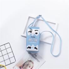 Cartoon Printing Fruit Milk Banana Strawberry Women Shoulder Bags Mini Phone Wallet Bags Small Pu Leather Female Crossbody Bags
