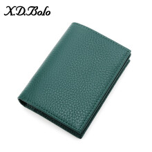 First layer leather cardholder folded wallet purse