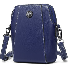 layer cow leather mobile bag womens one shoulder cross body small bag casual leather womens bag multi-function