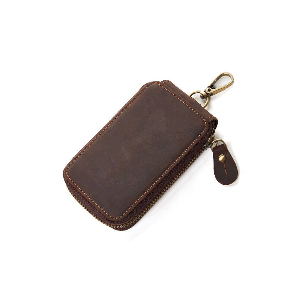 Layer Cowhide Car Key Case Crazy Horse Leather Retro Leather Car Key Case Multicoloured 885662231227