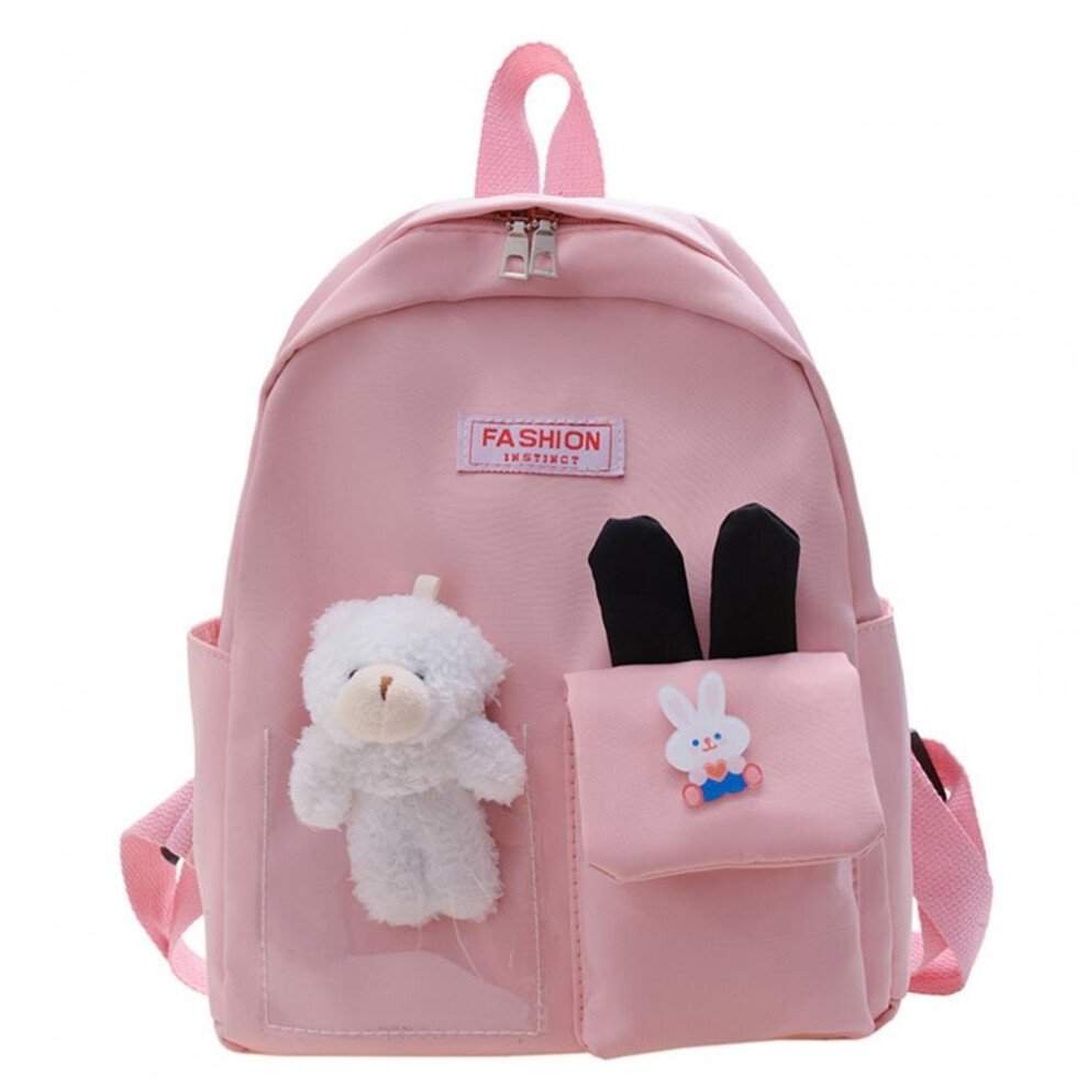 Toddler School Bag Durable Zipper Closure Backpack Casual Daypack Cartoon Pendant Large Capacity Unisex Backpack-image-OPC-PBWW8Y9-NEW