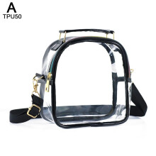Clear Lunch Bag Transparent Bag With Adjustable Strap Clear Lunch Box Makeup Clothes Storager For Women Men School Travel