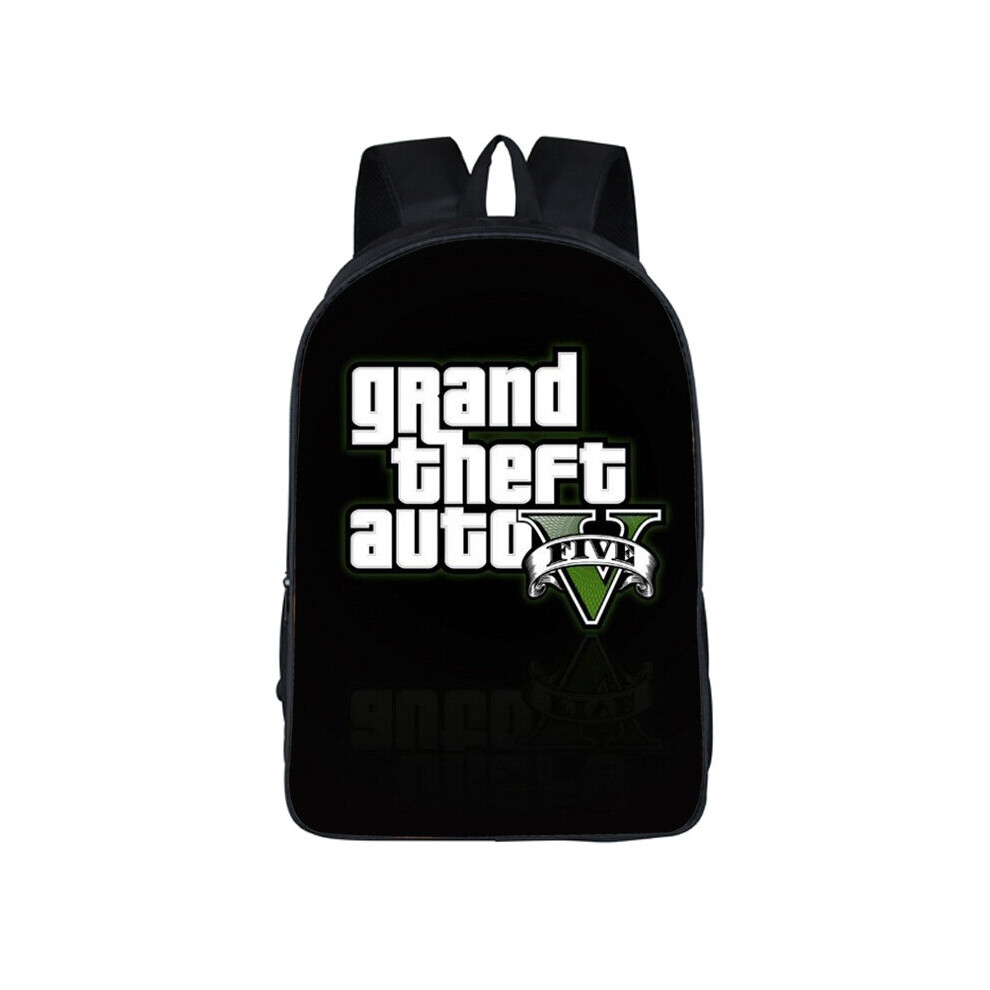 Cartoon Grand Theft Auto GTA5 3D Backpack School Bag Book Bag Zipper Messenger Children Boys Girls Students School Gift Mochilas-image-OPC-PBWWCVC-NEW