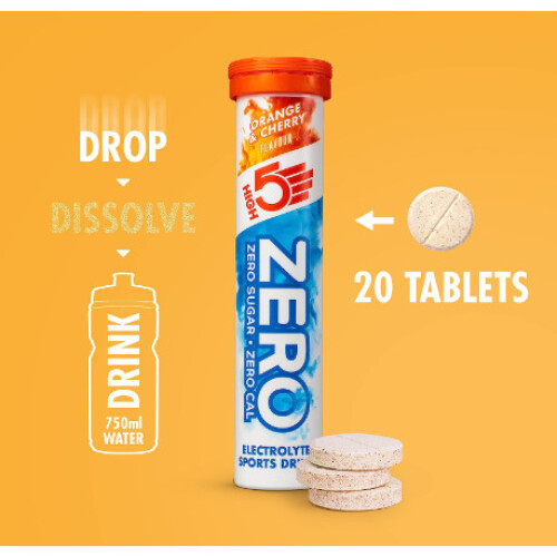HIGH5 ZERO Electrolyte Hydration Orange & Cherry 20Tablets 2