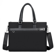 Mens Briefcase Oxford Cloth Conference Bag Business Laptop Bag Retro Casual All-match Messenger Bag