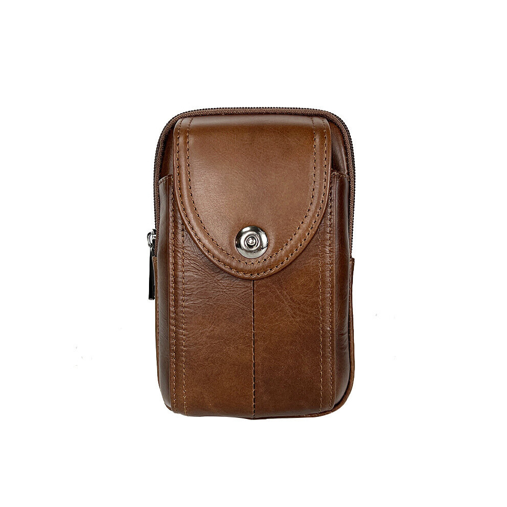 Mens Leather Waist Packs Phone Pouch Bags Waist Bag Male Small Chest Shoulder Belt Bag Crossbody Bags-image-OPC-PBWWJ29-NEW