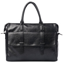 Vintage Men Tote A4 Briefcase Leather Satchel 14 Inch Laptop Men Shoulder Messenger Computer Work Handbag