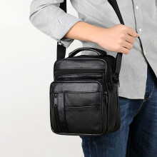 Men Business Office Briefcase Leather Handbag Computer Laptop Tote Male Large Casual Shoulder Bags