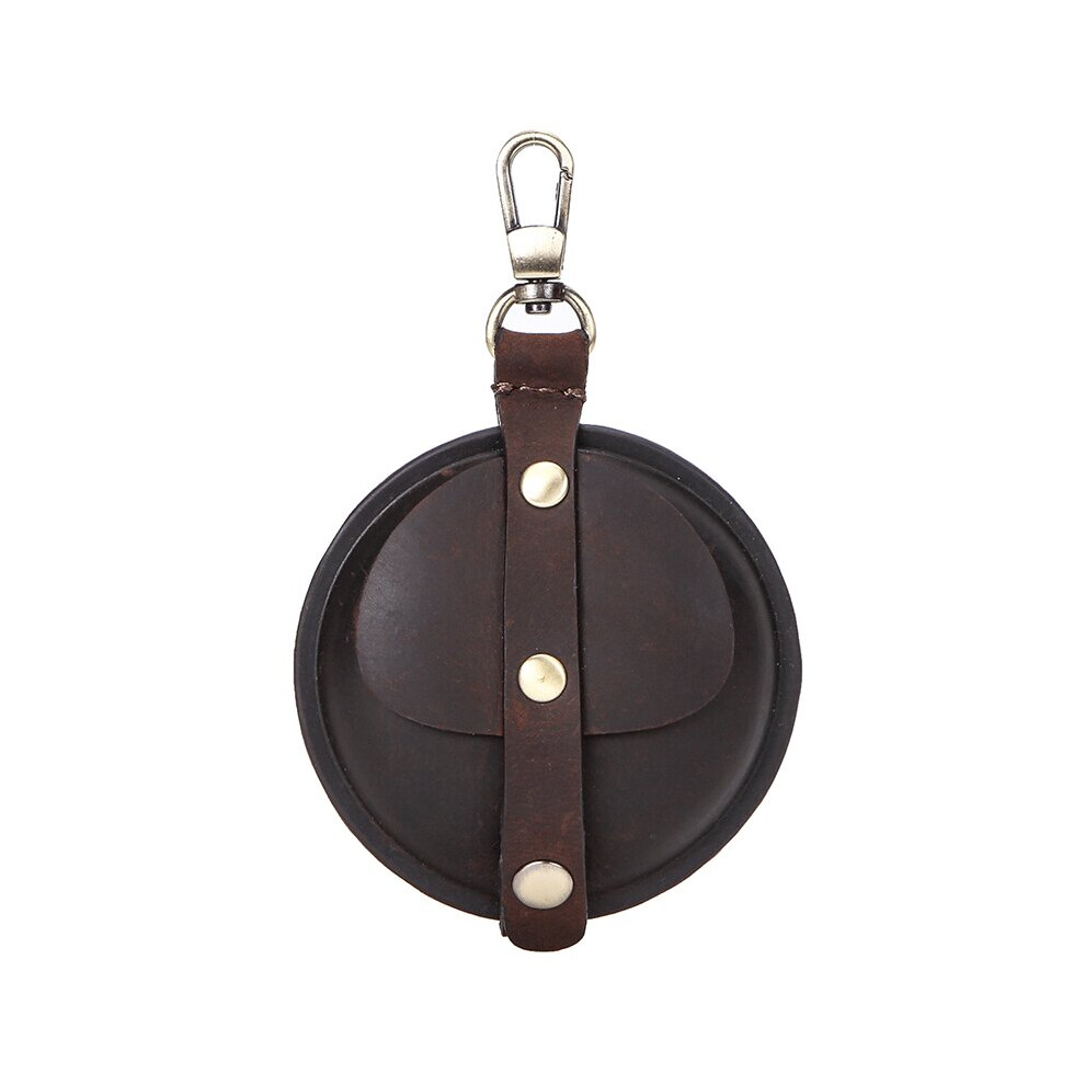 Retro Crazy Horse Cowhide Functional Zero Wallet Data Cable Bluetooth Headset Case Multicoloured 885662713761