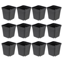50PCS Flower Pots Square Multi-small Nursery Greenhouse Succulents Plants Seedlings Clivia Pot Basin Holder