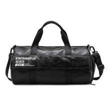 Soft Leather Luggage Bag With Shoes Packet Waterproof Duffle Bags Weekend Gym Handbag Unisex Fitness Hand Travel Bag