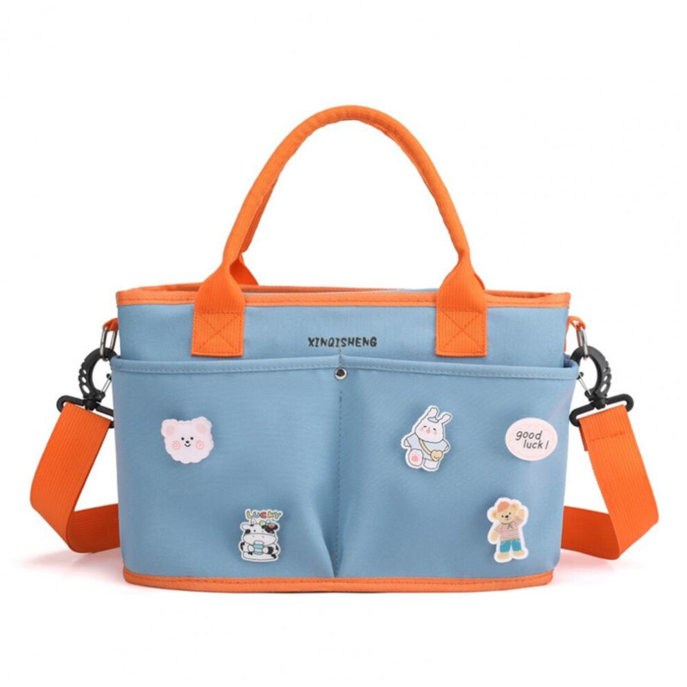 Mommy Bag Multifunctional Large Capacity Single Shoulder Wet Dry Separation Handbag Diaper Bag Tote Weekender Travel Blue