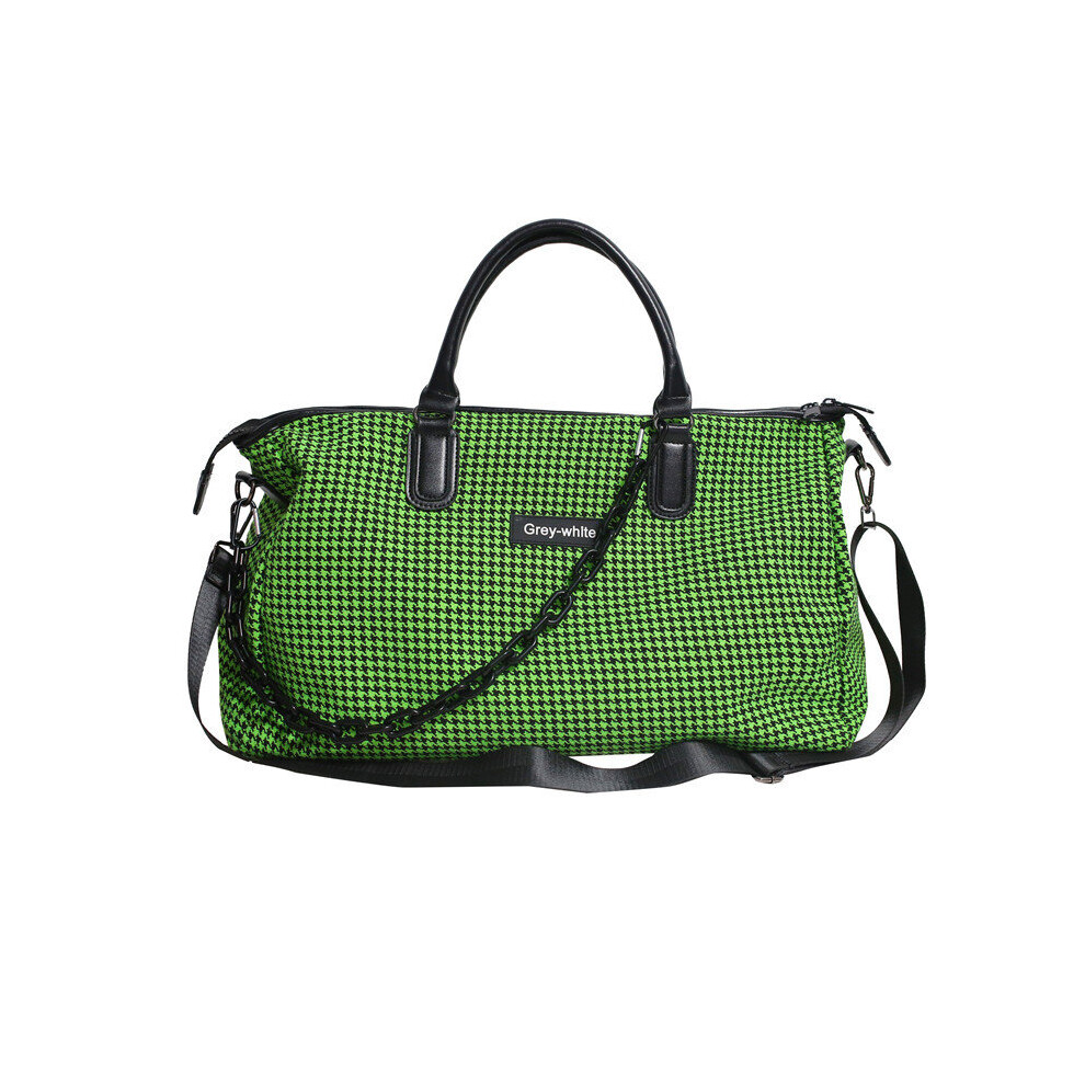 Travel Bag Large Capacity Houndstooth Hand Tote Sports Gym Fitness Bag Unisex Outdoor Crossbody Shoulder Bag-image-OPC-PBWWMMD-NEW