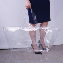 Big Volume PVC Clear Transparent Shopping Bag Travel Carry Bags Waterproof Easy Clean