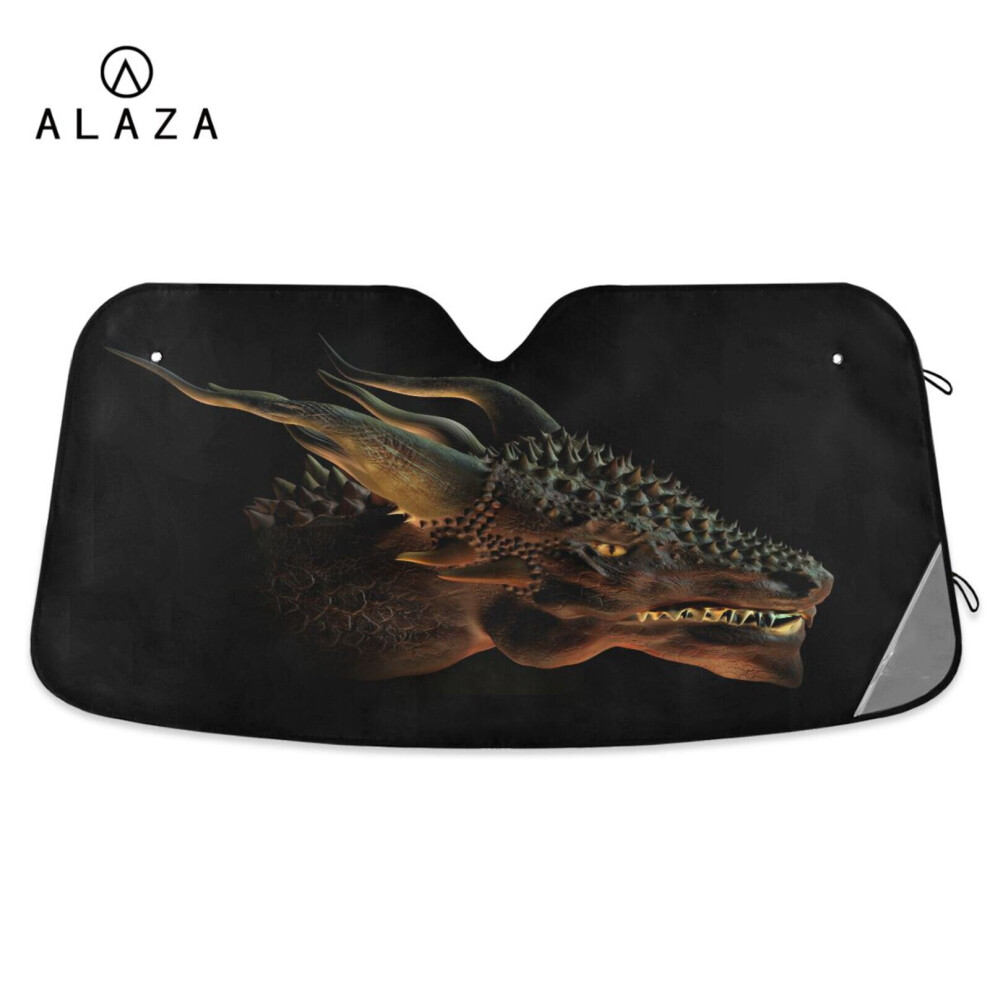 Car Heated Windshield Sunshade Car Window Dragon Print Windscreen Cover Protection Sunshade Auto Sun Visor Multicoloured 885662998809