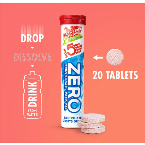 HIGH5 ZERO Electrolyte Hydration Strawberry & Kiwi 20Tablets 2