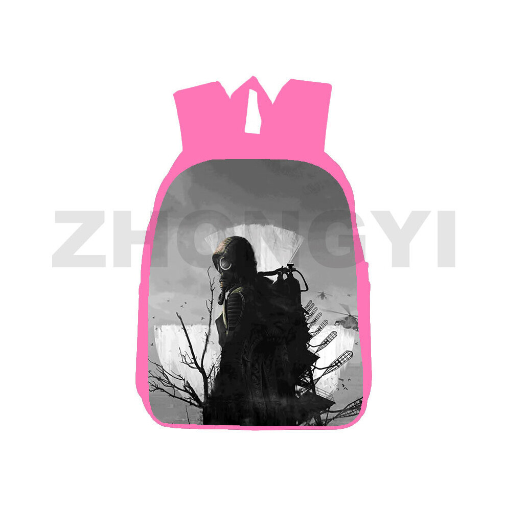 (Stalker63 Beige-12 inch 30x24x12cm) Pink Cartoon S.T.A.L.K.E.R. 2 Backpacks for School Teenagers Girls 3D Anime Game Stalker 2 Heart of Gun Bag 12/16-image-OPC-PBWWYJ8-NEW