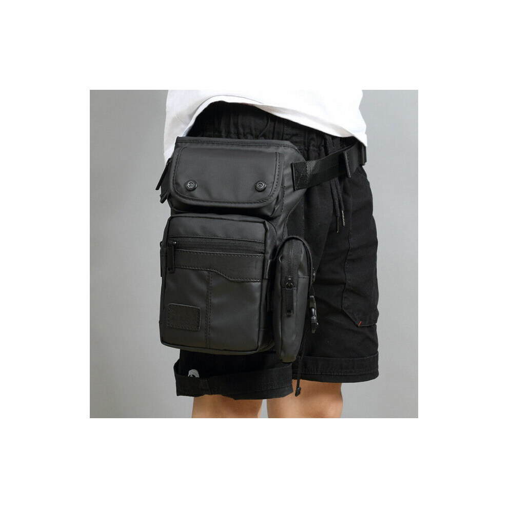 Nornbinus Men Waist Bag Fanny Pack Canvas Motorcycle Drop Leg Bags Multifunction Thigh Pouch Male Hip Belt Shoulder Bag bolsa-image-OPC-PBWWZTY-NEW