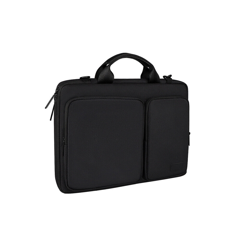 (Black Beige-15.6Inch) Laptop Handbag Business Macbook Pro Laptop Bag Notebook Case Notebook Leather Briefcase Computer Case Ins Multicoloured 885664060696
