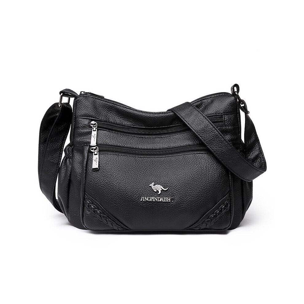 Middle Age Kangaroo Shoulder Handbag Leather Messenger Bags Gift For Mommy Womens Bags on Offer sac a main femme