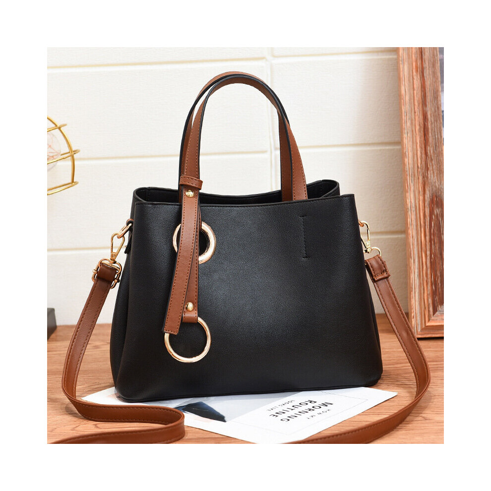 Large Capacity Women PU Leather Handbag Vintage Casual Top-Handle Totes Messenger Bags Shoulder Purse Bolsos-image-OPC-PBWXFRY-NEW