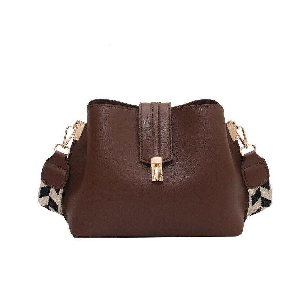 Solid Leather Crossbody Bucket Bags Vintage Shoulder Handbags Casual Large Capacity Messenger Bags-image-OPC-PBWXGZJ-NEW