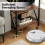 Costway 3-tier Rolling Stand Rustic Vinyl Record Storage Holder w/ 3 Dividers 5
