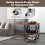 Costway 3-tier Rolling Stand Rustic Vinyl Record Storage Holder w/ 3 Dividers 8