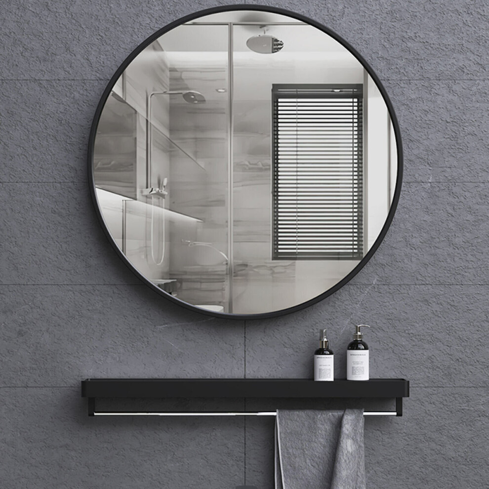 70cm Round Wall Mounted Mirror Bathroom Bedroom Makeup Dressing Mirror