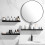 50cm Round Wall Mounted Mirror Bathroom Bedroom Makeup Dressing Mirror 5