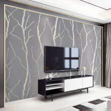 Modern Grey 3D Embossed Velvet Thick Wallpaper Roll 9.5M