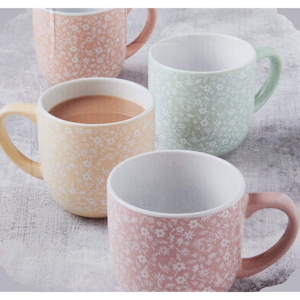 NEW Set of 4 Mugs Tea Coffee Cups Kitchenware Mug Premium Quality Multicolour